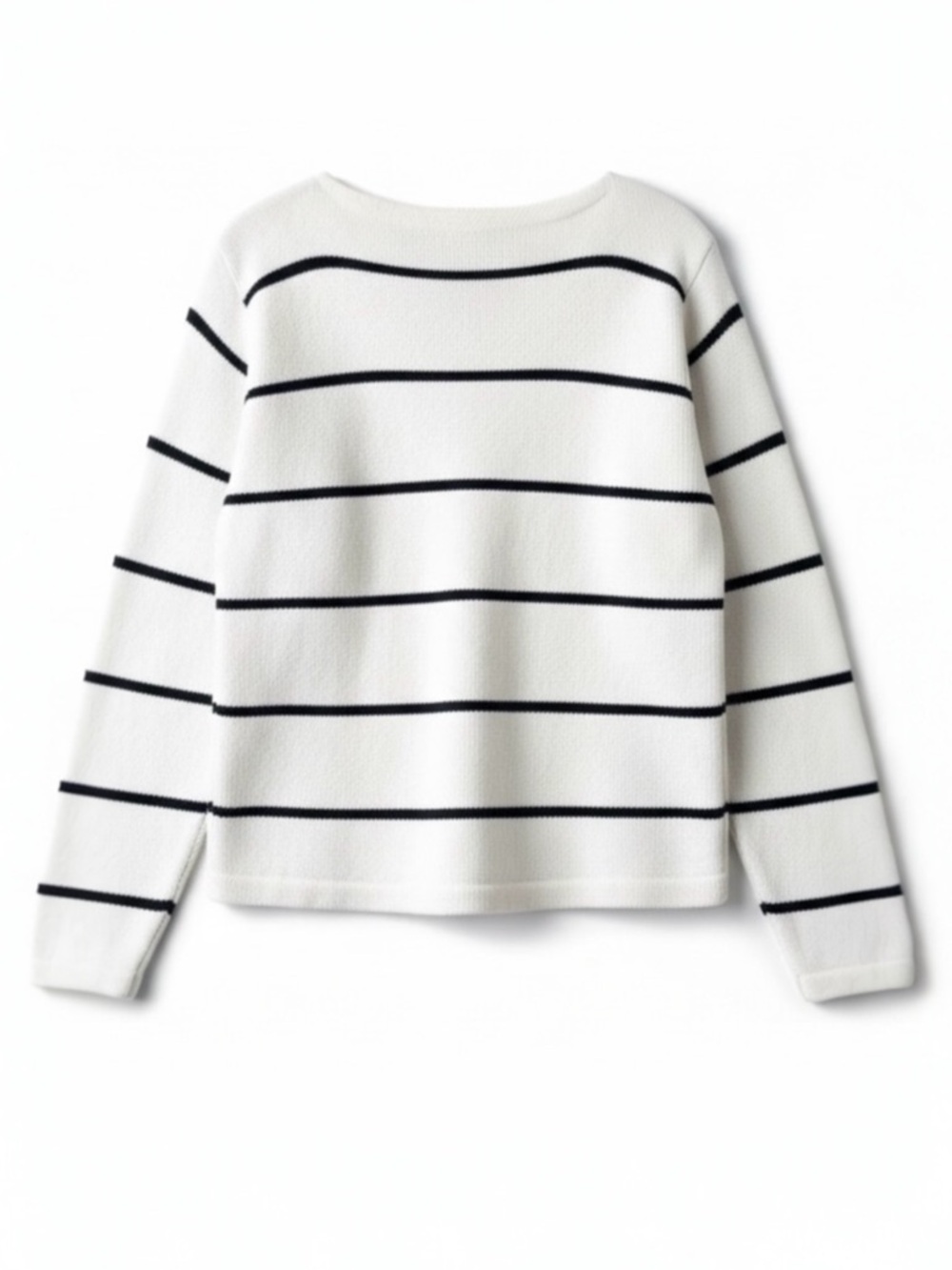 LAUREN RALPH LAUREN White and Black Striped Sweater